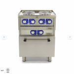  Επαγγελματική κουζίνα - 4 καυστήρες - Ηλεκτρική - Διπλή μονάδα - 60cm βάθος - με φούρνο